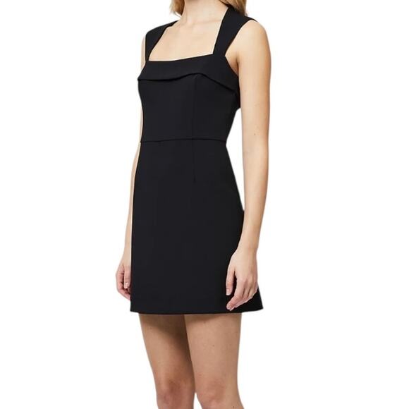 French Connection Women’s Whisper Collar Mini Dress Black Size 14 - Picture 2 of 4